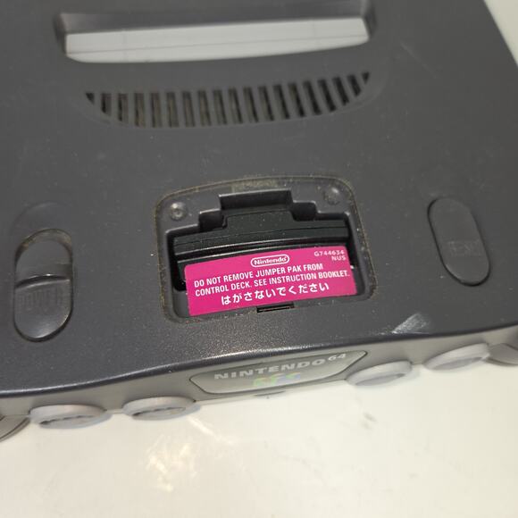 Vtg Nintendo 64 N64 Console Gray Consoles Video Retro Games Gaming Rumble Pak - Picture 5 of 12